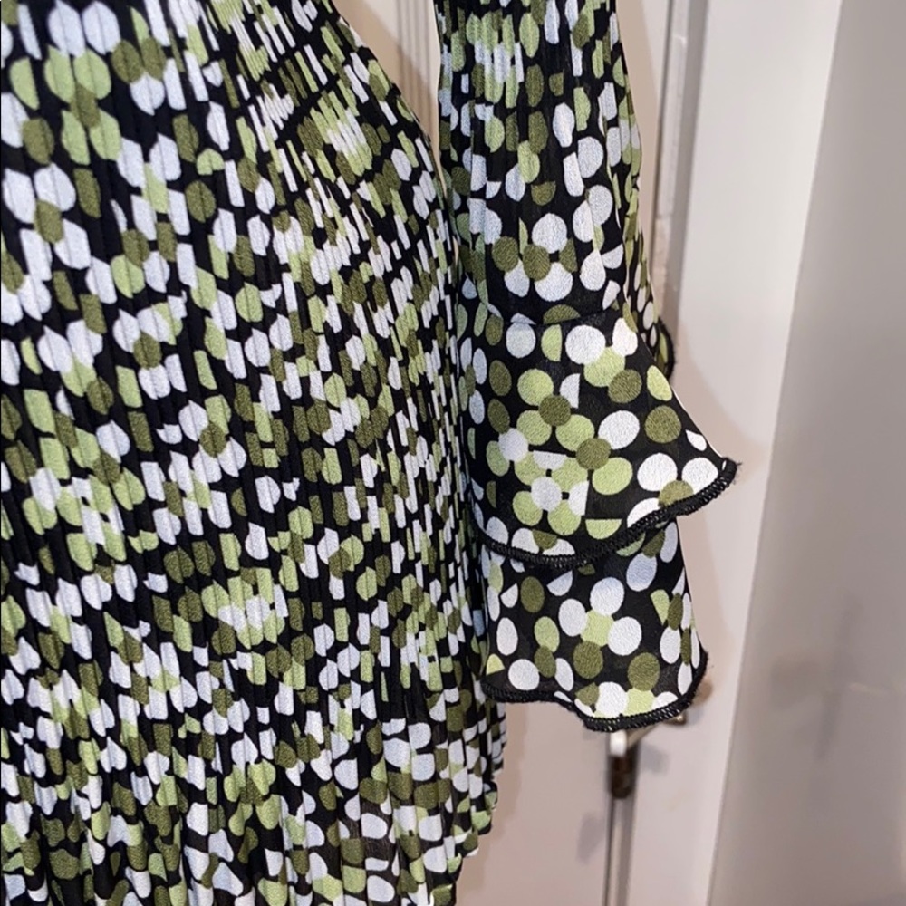 Essentials Green Polka Dot Button Down Shirt - image 3